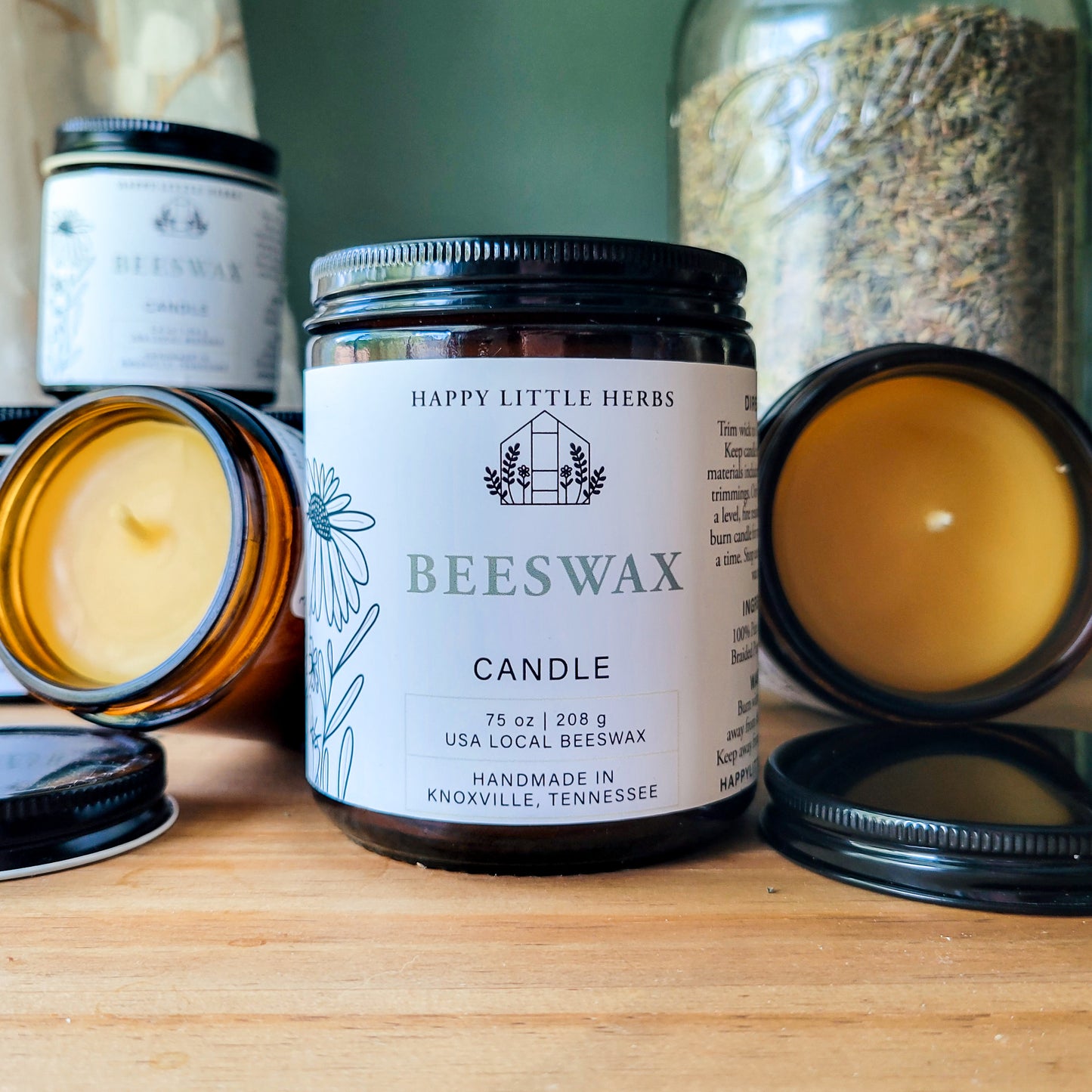 Pure Beeswax Jar Candle