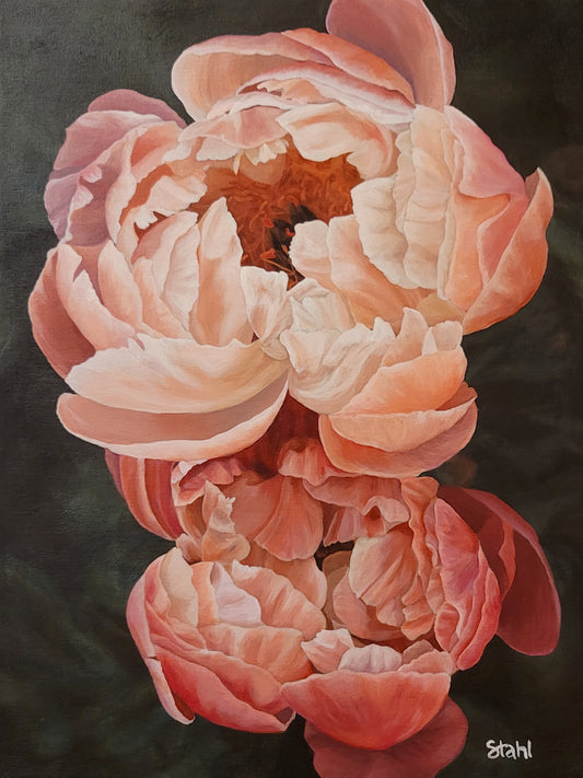 Elysium | Original Peony Acrylic Painting